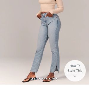 Abercrombie and Fitch 90s Ultra High Rise Curve Love Straight Leg Jeans